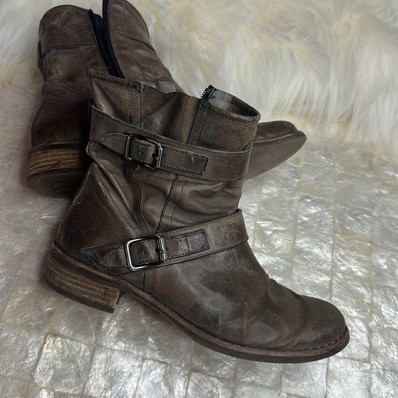Paul Green Austria Ally Burnished Leather Biker Motorcycle Boot Booties Size 5.5 - Picture 10 of 10